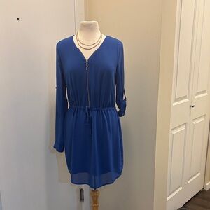 Suzy Shier Royal Blue Long Sleeve Dress